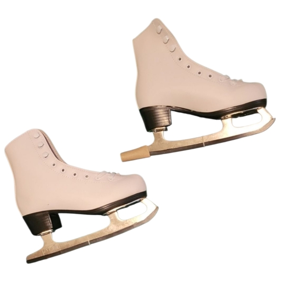 Kids/Girls AMERICAN ATHLETIC SHOE Leather Lined Figure Skates White Size 2 - Picture 2 of 12